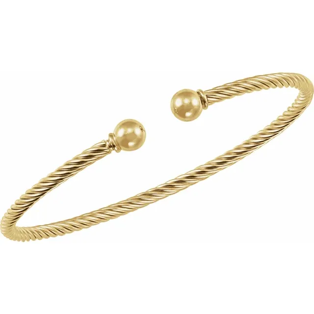 Gold Twisted Bangle Bracelet