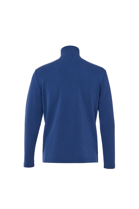 Indigo Ribbed Stripe Quarter Zip