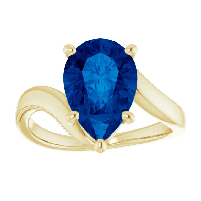 Gold ring with sapphire stone