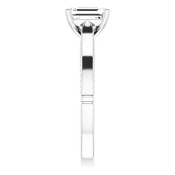 Emerald Cut Solitaire Engagement Ring