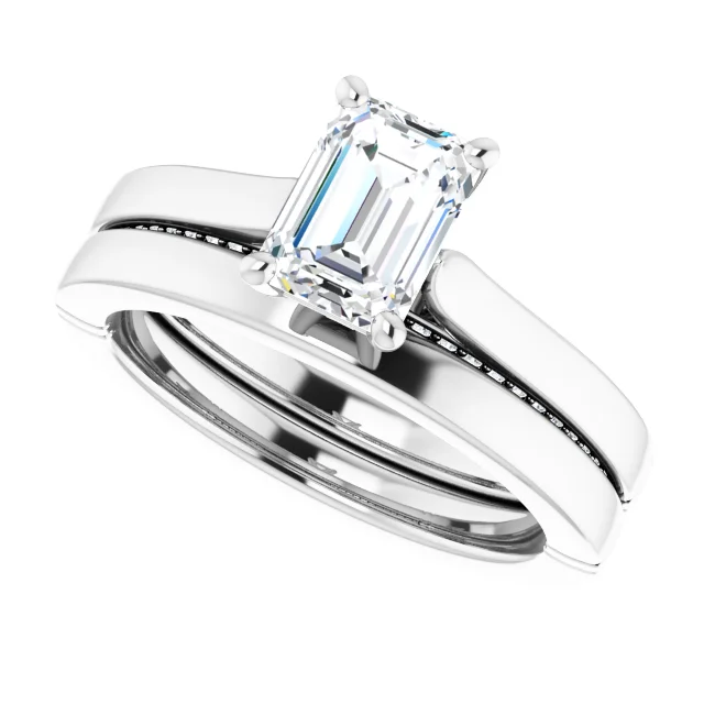 Emerald Cut Solitaire Engagement Ring