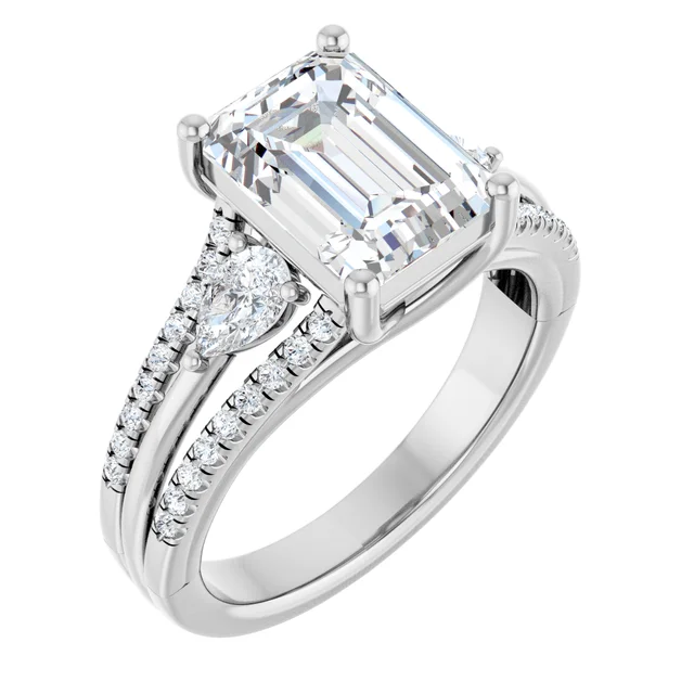 Emerald Cut Diamond Engagement Ring