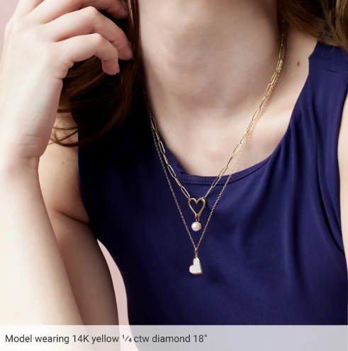 Gold Heart Pendant Necklace