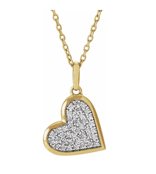 Gold Heart Pendant Necklace