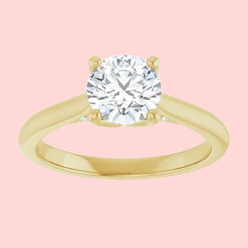 Gold Solitaire Diamond Ring