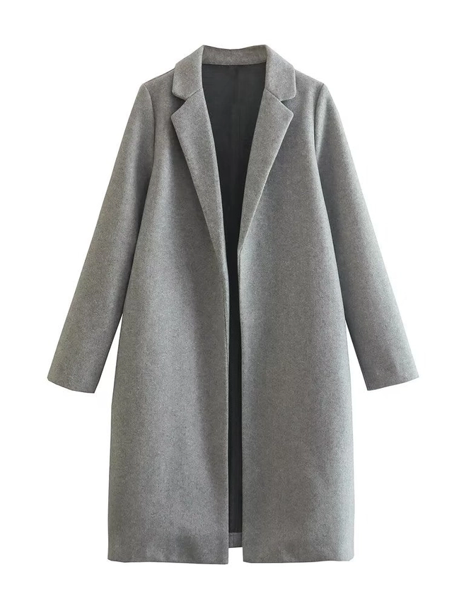 The Famous Zara Coat Solid Woolen Coats White Label