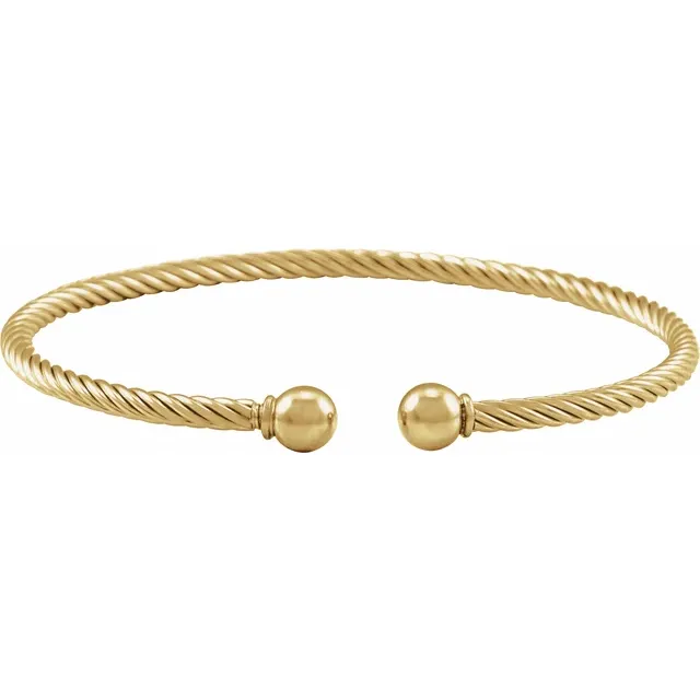 Gold Twisted Bangle Bracelet