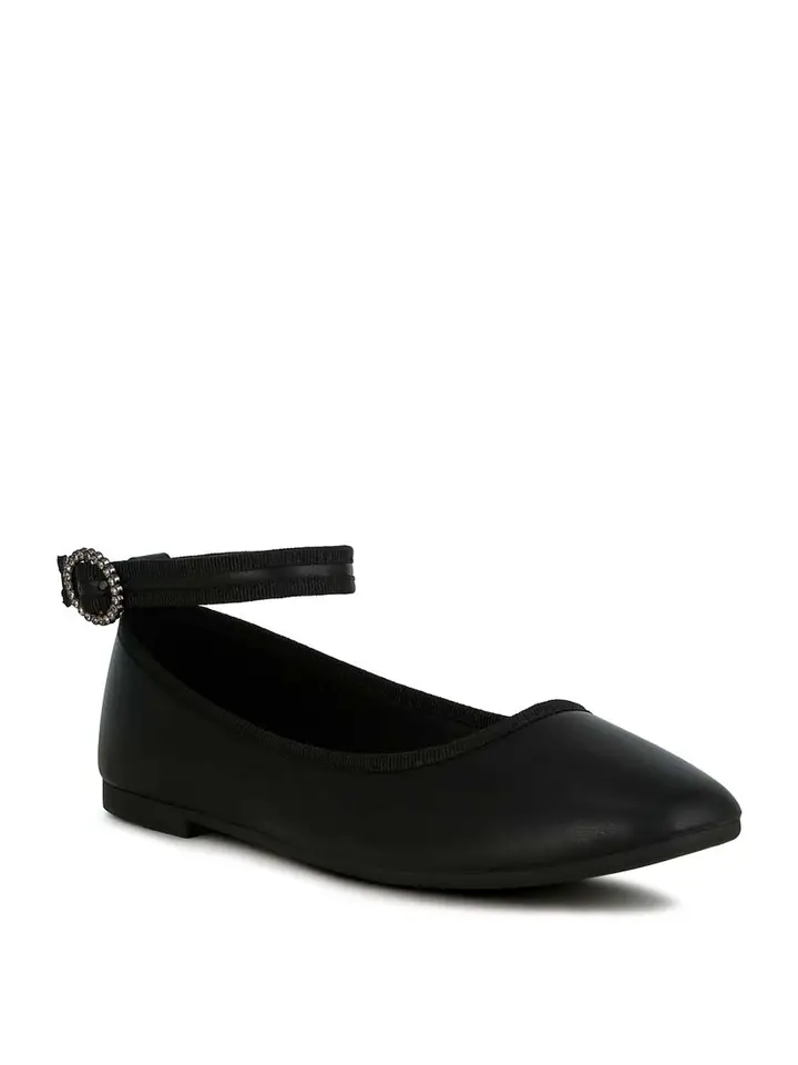 Danseur Ankle Strap Detail Ballet Flats