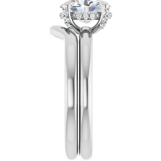 Oval Cut Diamond Engagement Ring Set