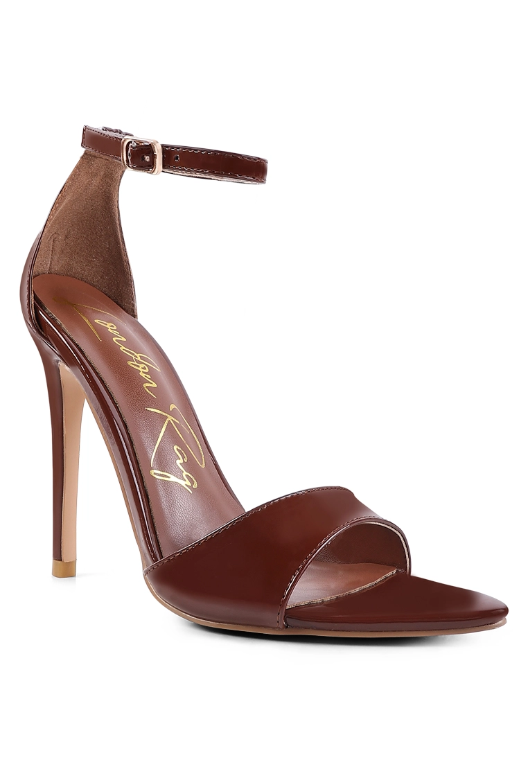 Brown Leather Pointed-Toe Heel