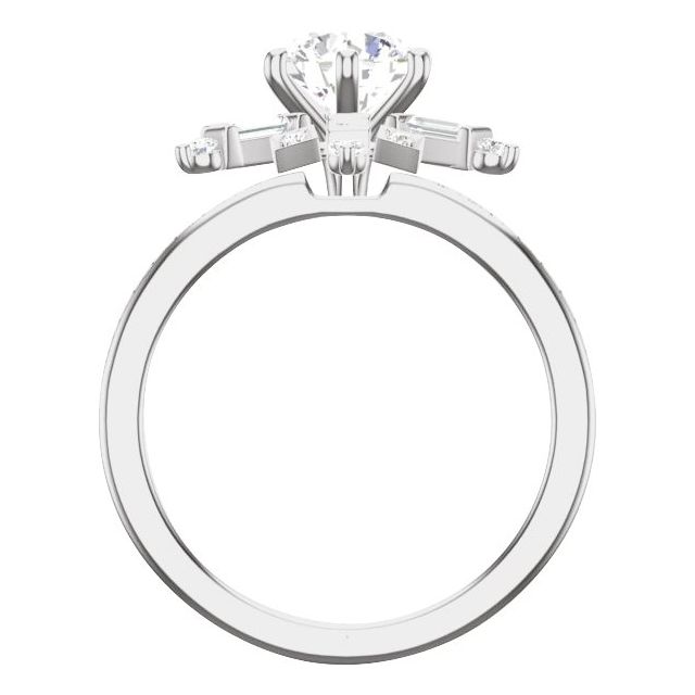 Diamond Snowflake Engagement Ring