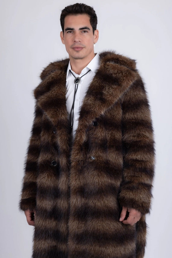 Men's Luxurious Faux Fur Coat