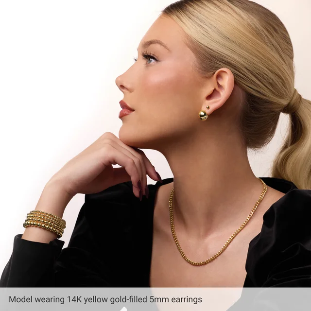 14K Gold Stud Earrings