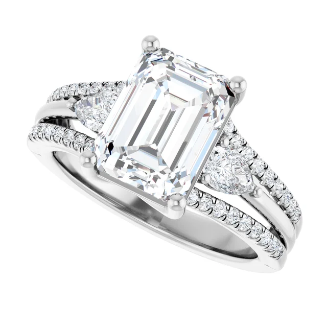 Emerald Cut Diamond Engagement Ring