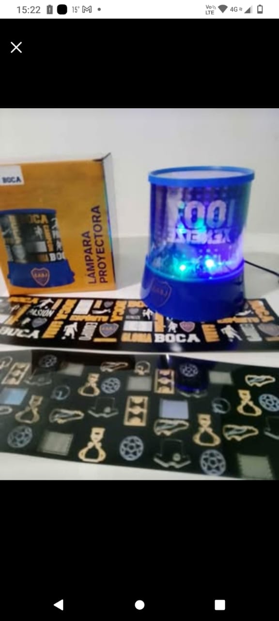Lámpara LED Boca Juniors