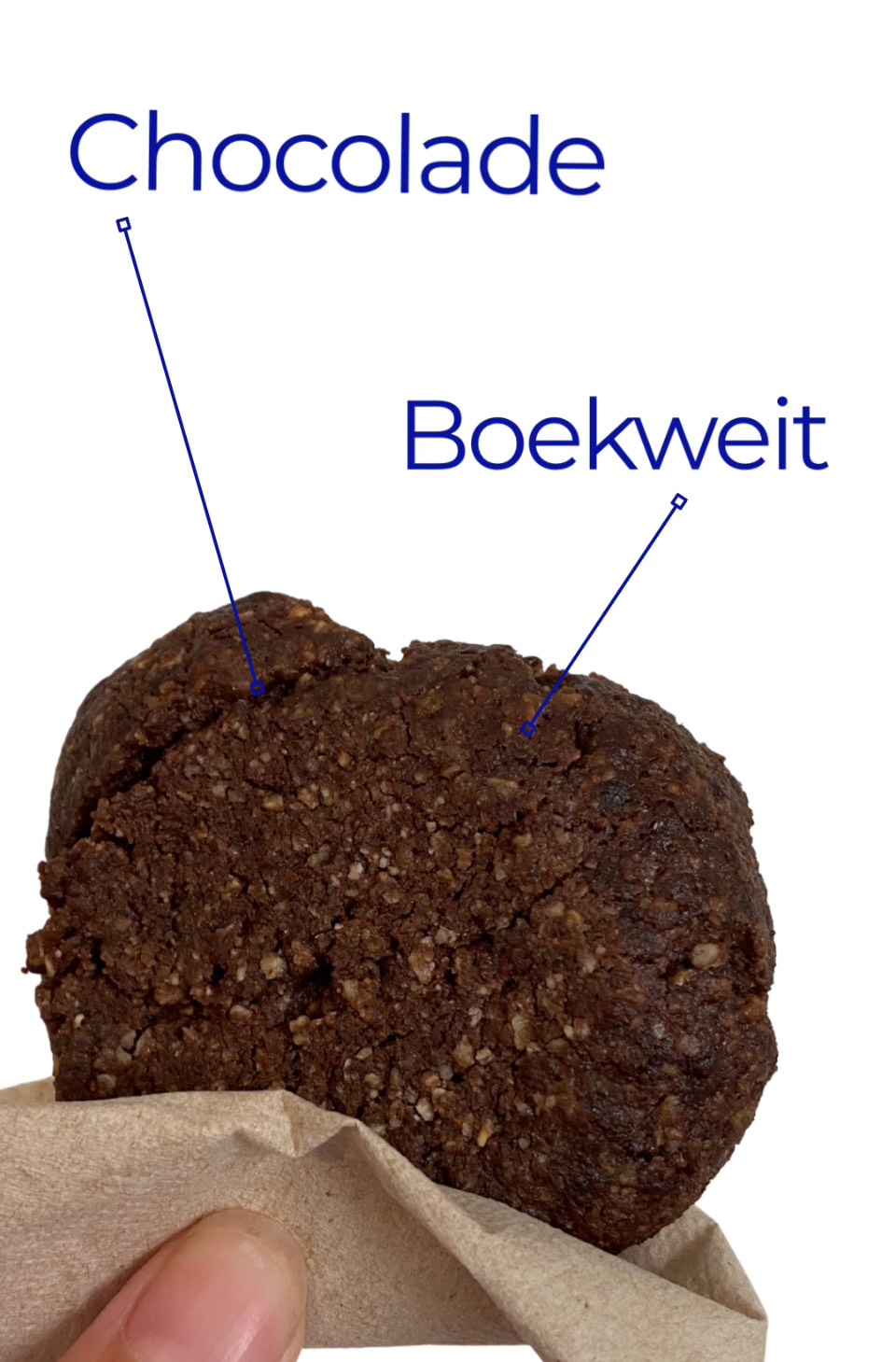 Koekje met chocolade en boekwijt