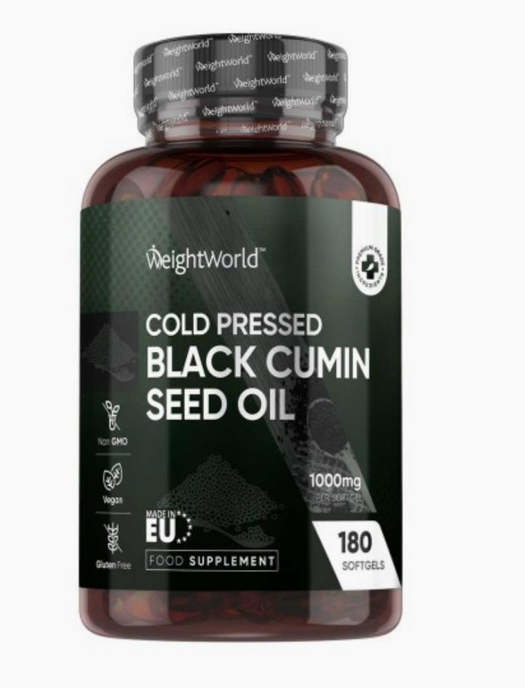 Gélules d'huile de cumin noir pressées à froid