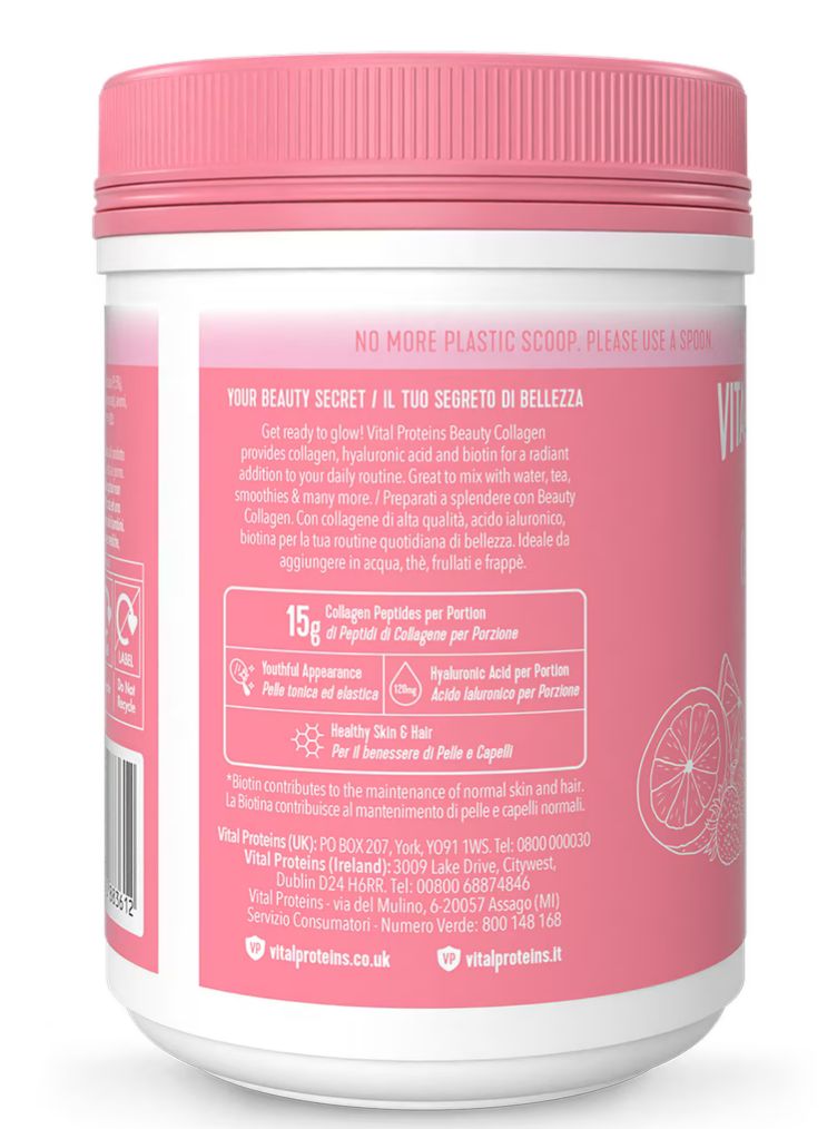 Vital Proteins Beauty Collagène Fraise Citron 271g