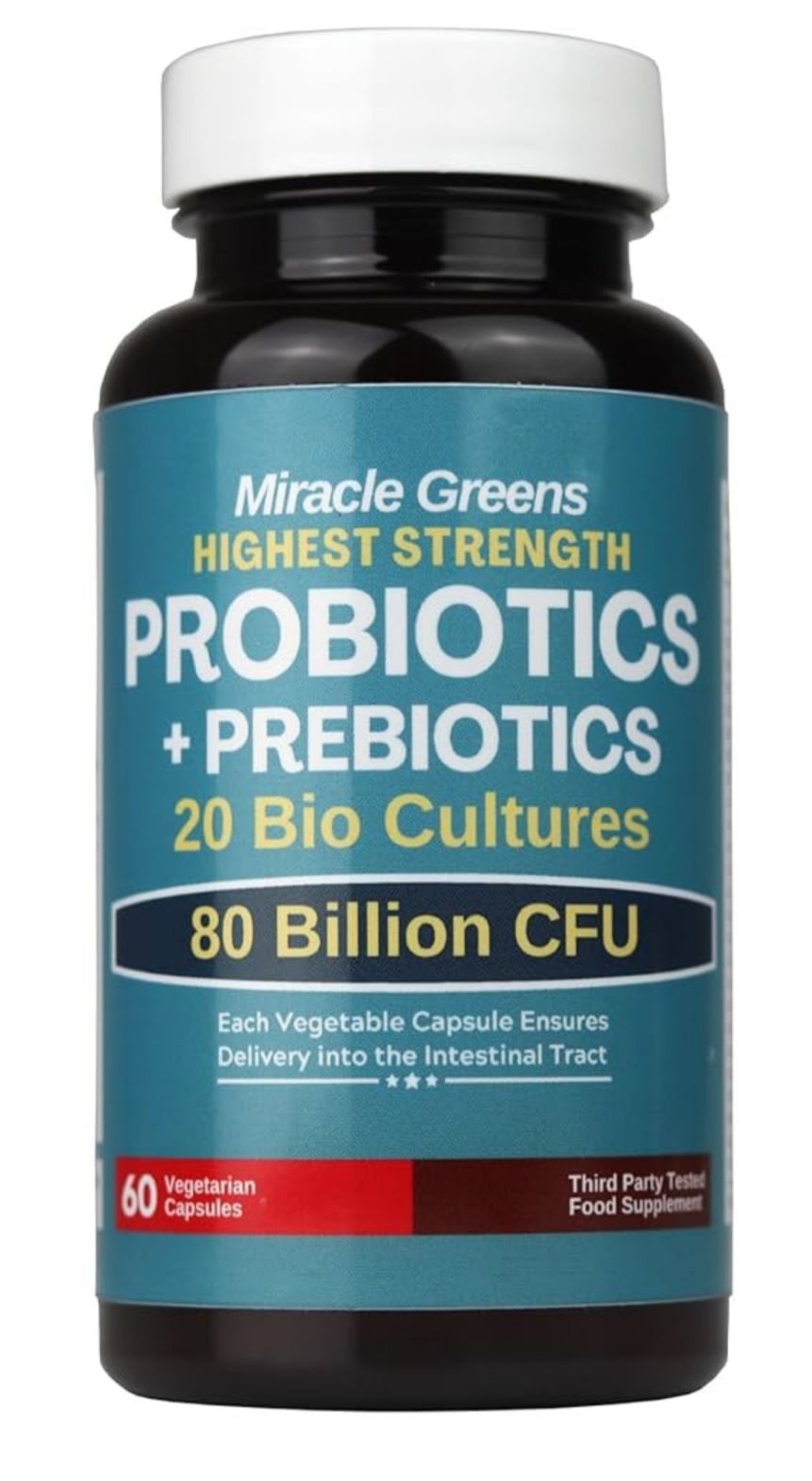 Probiotiques et Prébiotiques Miracle Greens