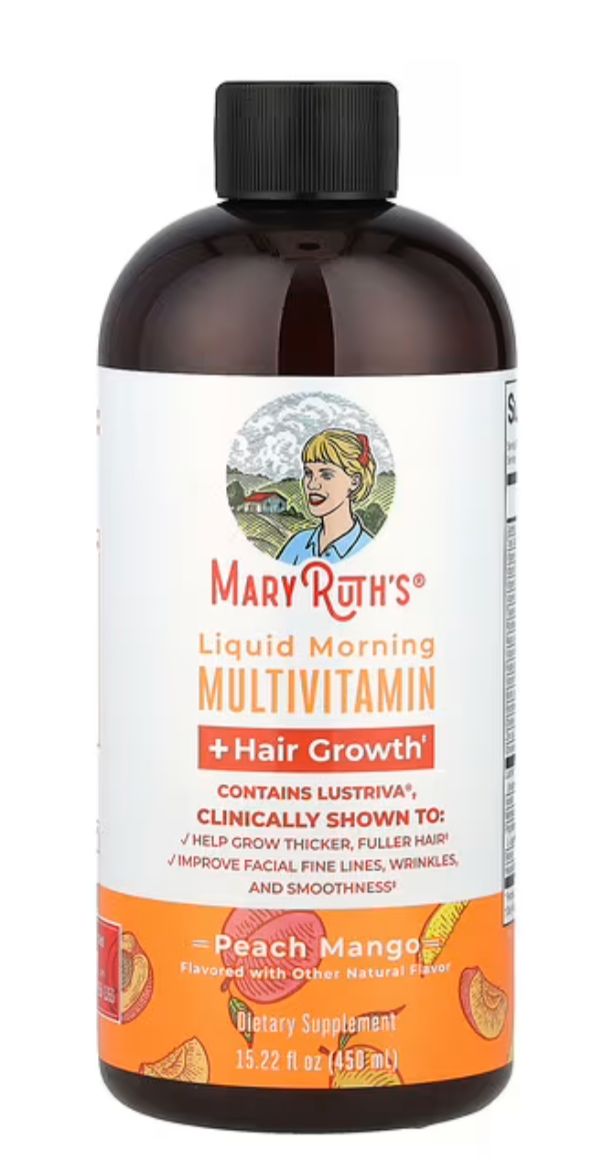 MaryRuth's Multivitamines Liquides Matinales + Croissance des Cheveux