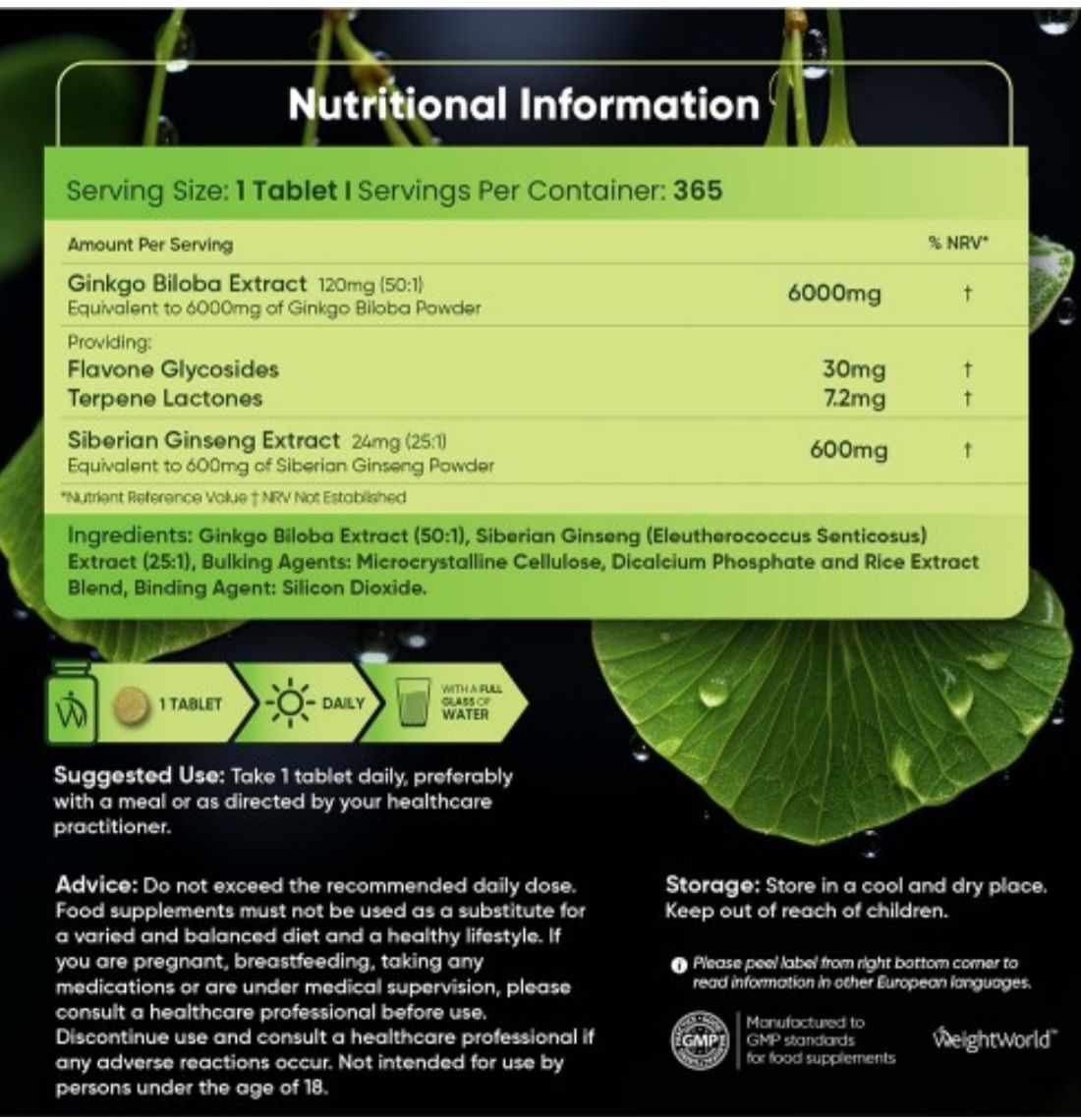 Ginkgo Biloba avec Ginseng Sibérien