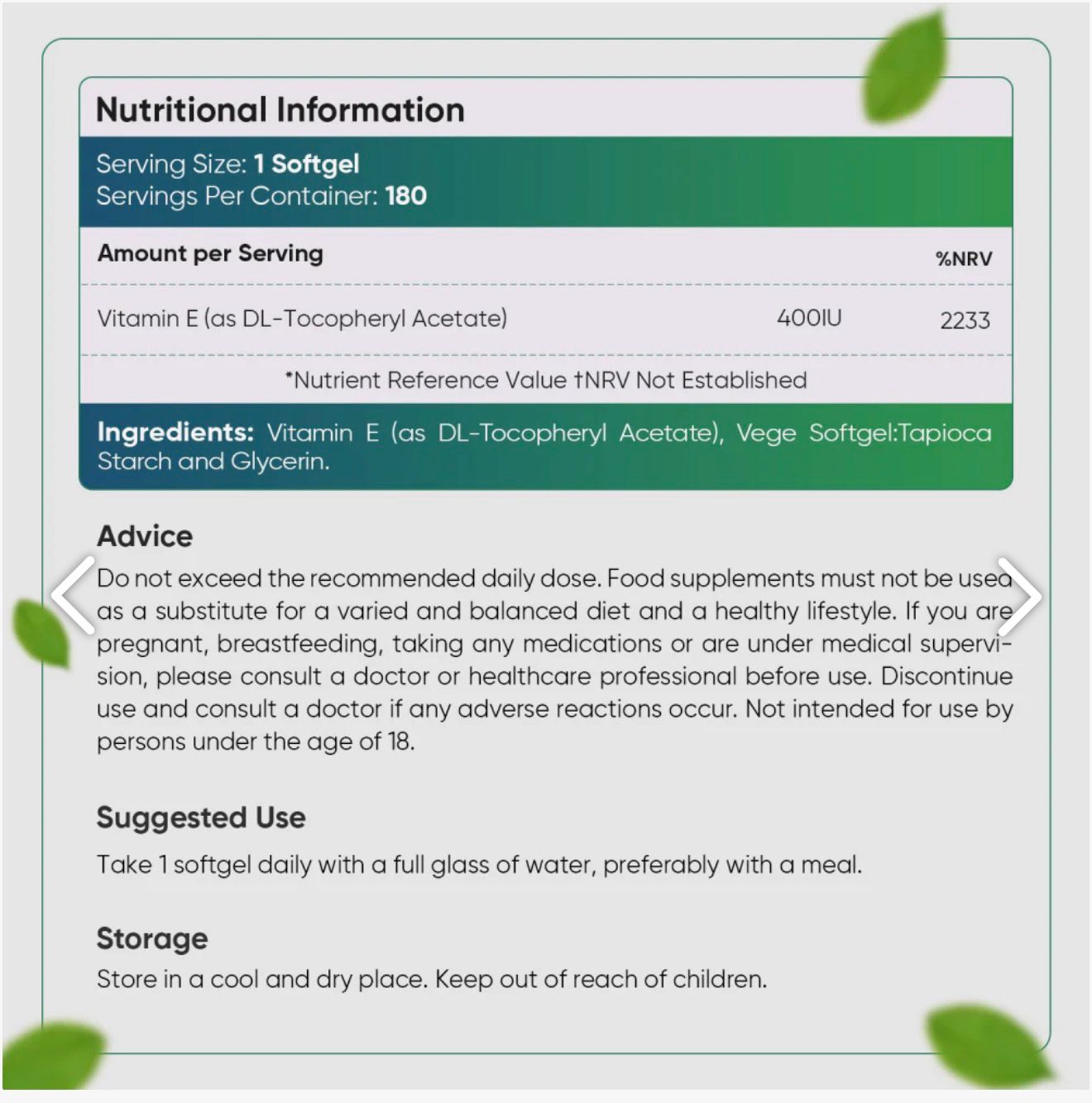 Vitamine E 400 IU WeightWorld