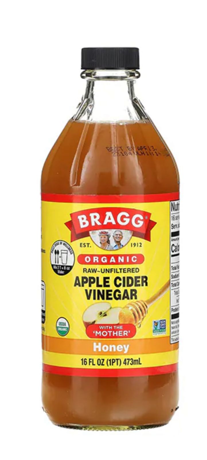 Vinaigre de cidre de pomme biologique Bragg au miel