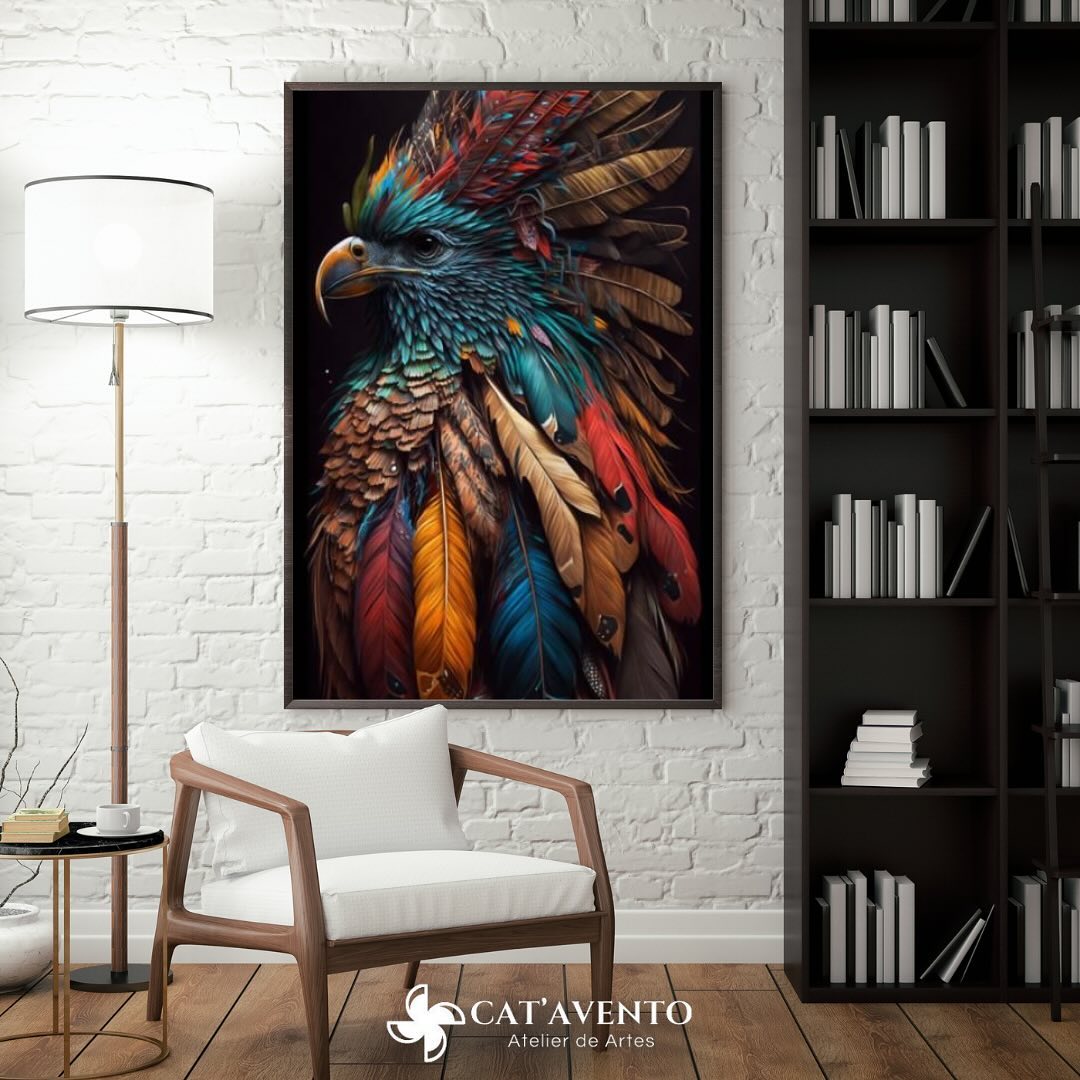 Ave Exotica Penas Coloridas