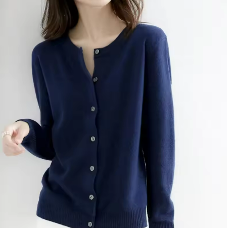 Classic Navy Blue Cardigan
