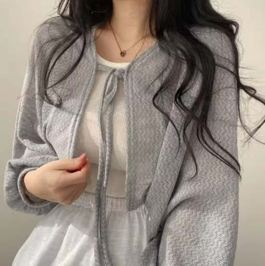 Light Gray Knit Cardigan