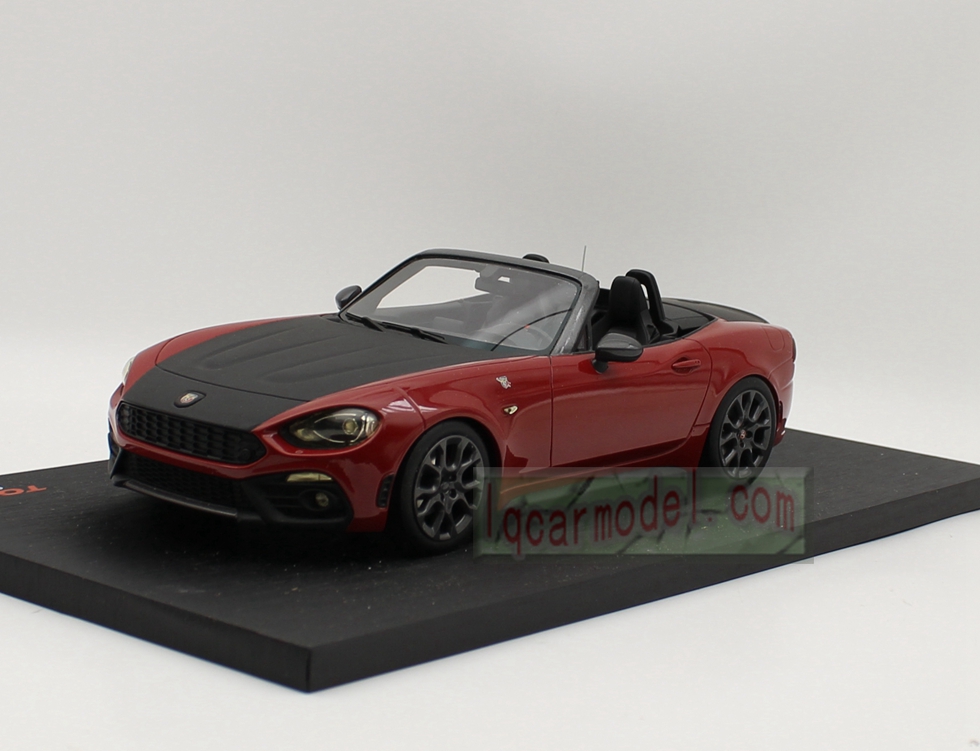 1/18 Scale Top Speed Fiat Abarth 124 Spider Car model Red Flaw