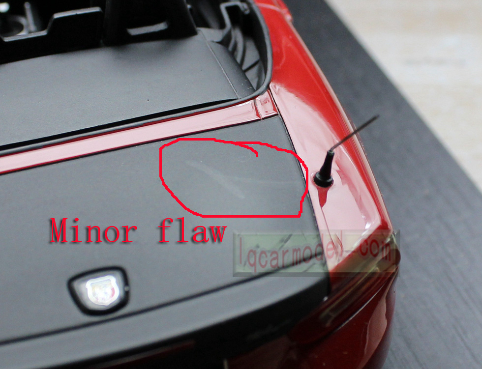 1/18 Scale Top Speed Fiat Abarth 124 Spider Car model Red Flaw
