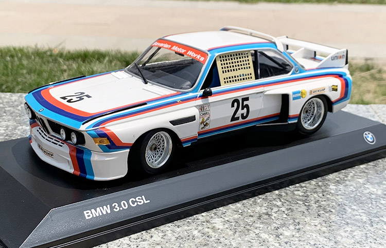 1/18 Scale MINICHAMPS BMW 3.0 CSL #25 RACING Rally Diecast Car Model