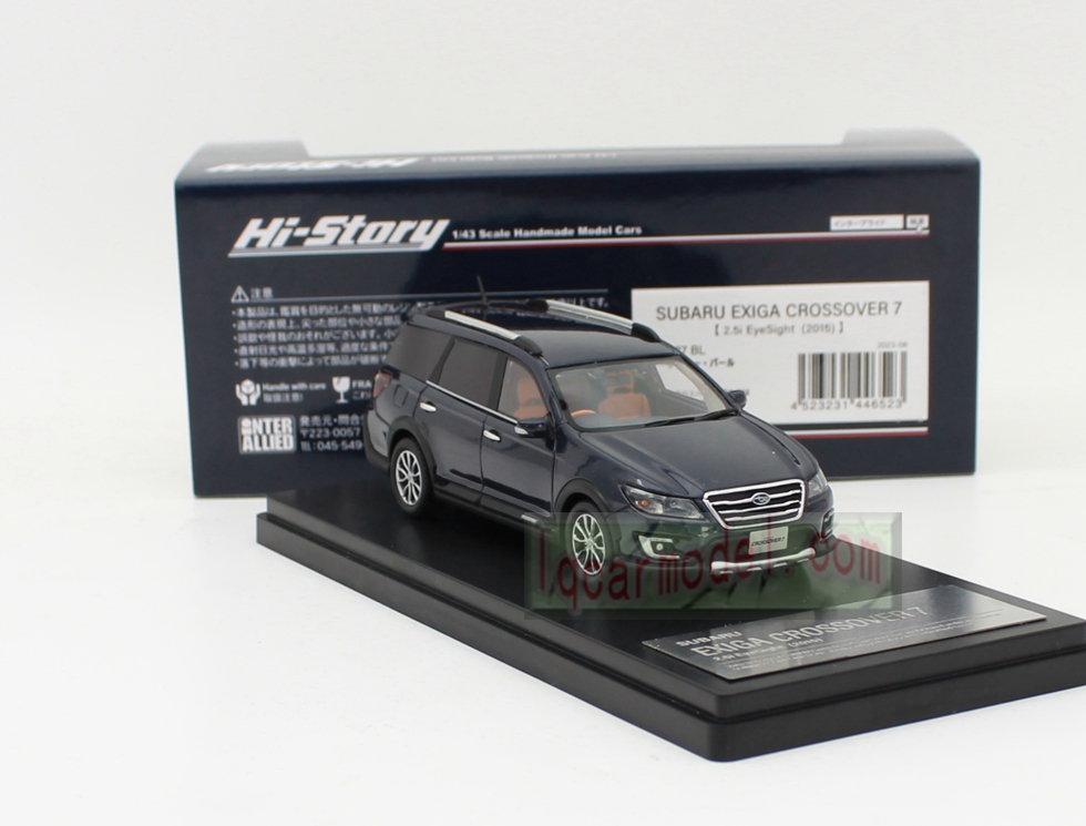 1/43 HI STORY 2015 SUBARU EXIGA CROSSOVER 7 HS427 BL blue Resin car model 