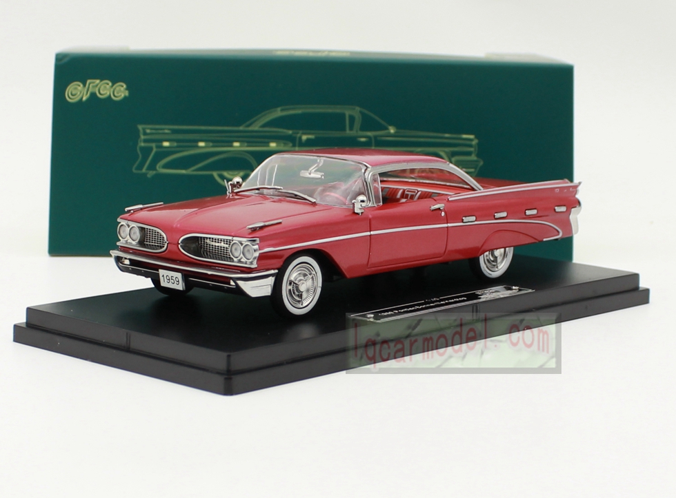 1/43 Scale GFCC 1959 PONTIAC BONNEVILLE HARDTOP Car model Diecast Red color
