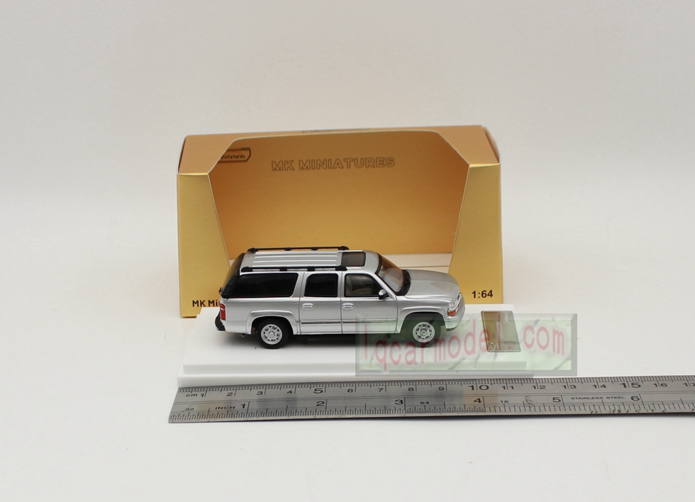 1/64 MK Miniatures Chevrolet Suburban Silver Diecast Car Model 