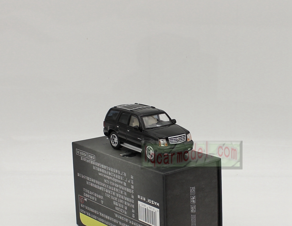 1/ 64 Masdi Cadillac 2005 Escalade SUV Metal Car Model Diecast Black 