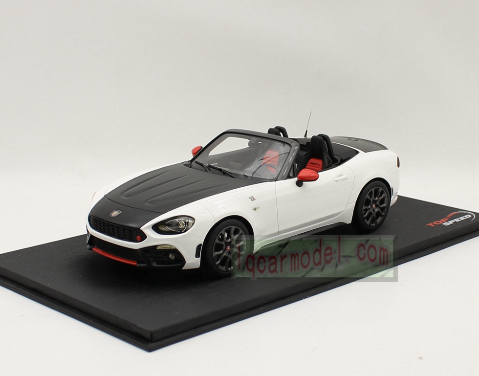 1/18 Scale Top Speed Fiat Abarth 124 Spider Turini 1975 White TS0077 Car model