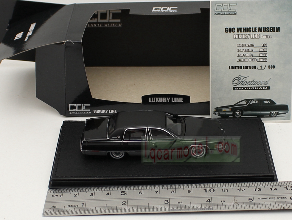 1/ 64 GOC 1993 Cadillac Fleetwood Brougham Car model Black 