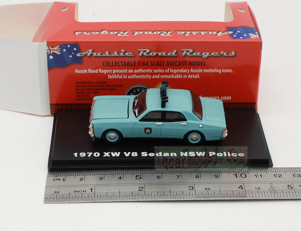1/64 FORD FALCON 1970 XW V8 SEDAN NSW POLICE Aussie Road Ragers CC152 Car Model Diecast 
