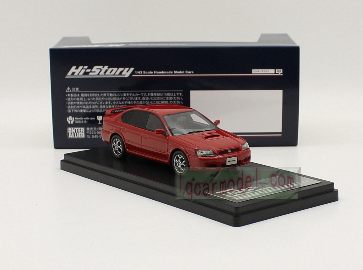 1/43 HI STORY SUBARU LEGACY B4 Blitzen 2003 HS369 RE Red Resin car model 