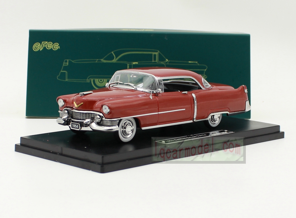 1/43 Scale GFCC 1954 Cadillac Coupe Deville Car model Diecast red color