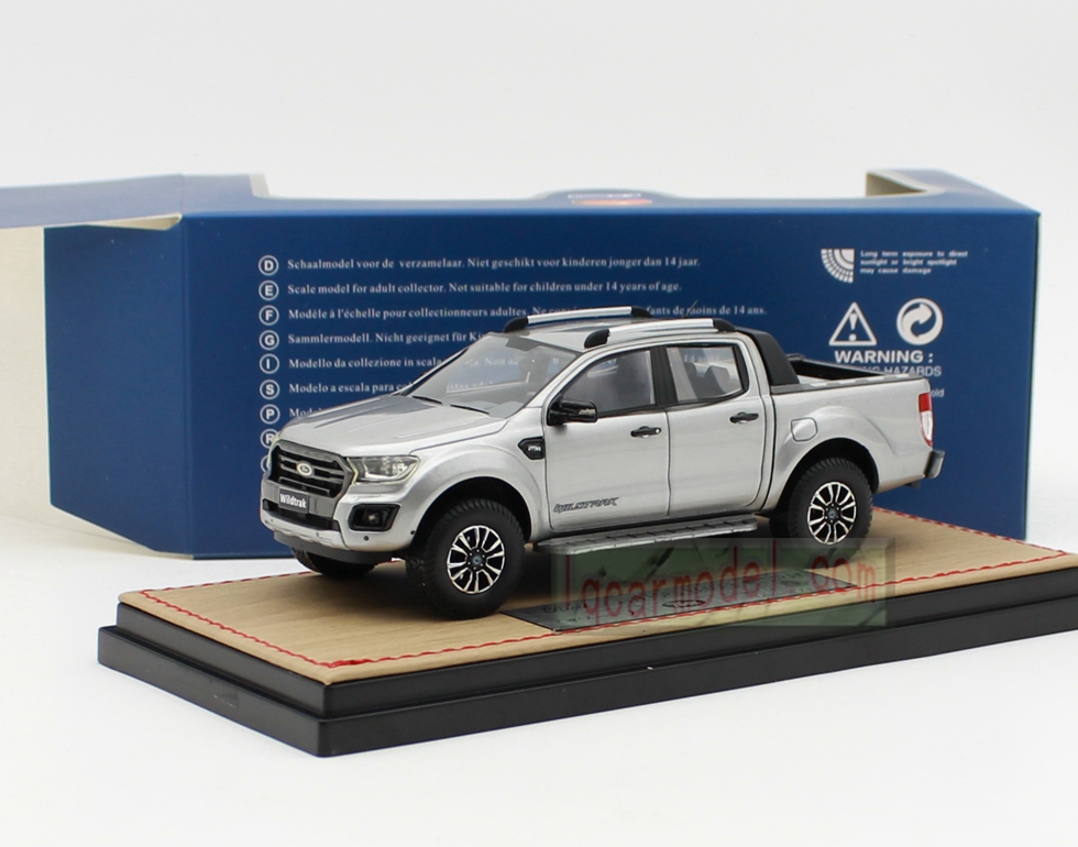 1/43 MK TRAX 2019 FORD RANGER WILDTRAK Limited 99PCS Resin Model Silver 