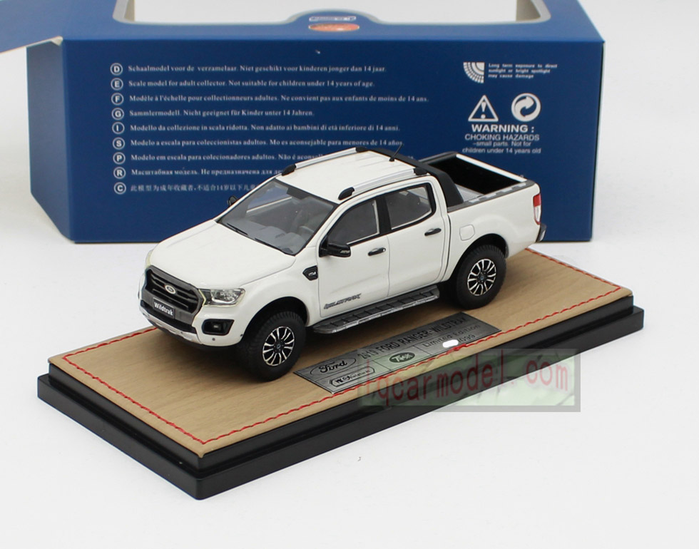 1/43 MK TRAX 2019 FORD RANGER WILDTRAK Limited 99PCS Resin Model White