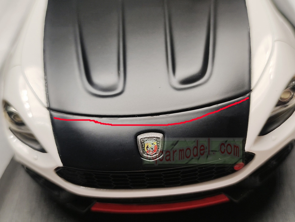1/18 Scale Top Speed Fiat Abarth 124 Spider Turini 1975 White TS0077 Car model 