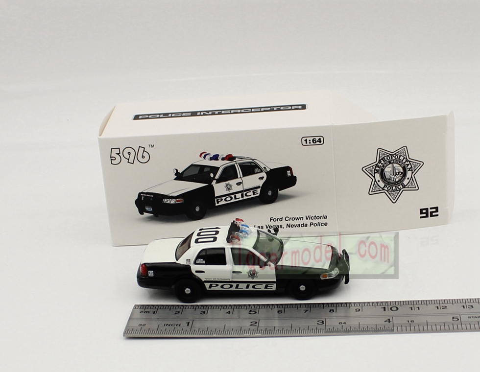 1/ 64 Scale Ford Crown Victoria Las Vegas Nevada Police Car model Diecast