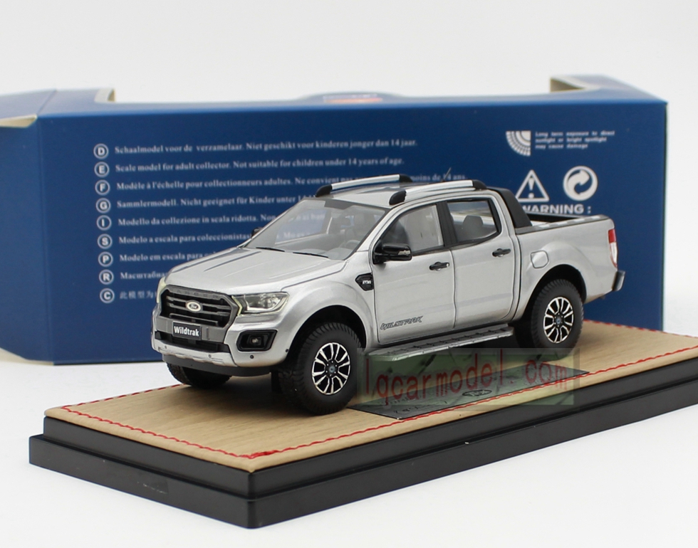 1/43 MK TRAX 2019 FORD RANGER WILDTRAK Limited 99PCS Resin Model Silver 