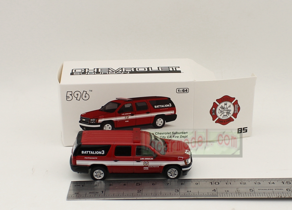 1/64 Scale CHEVROLED SUBURBAN LOS ANGELES CITY CA FIRE DEPT Car model Diecast