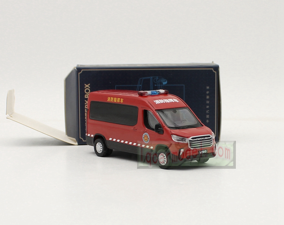 1/64 Scale MAXUS V90 FIRE Car Model Diecast red