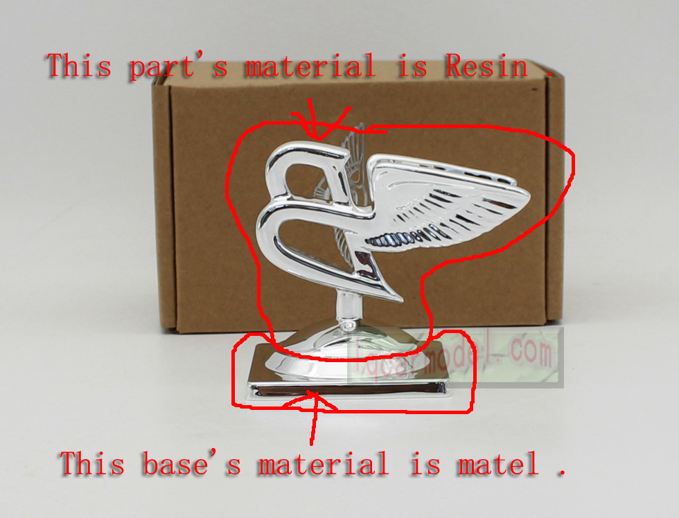 Bentley Flying 'B' Ornament Mascot Resin Metal Model Decorations Silver color 